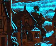 Роспись стен флуоресцентной краской Ночное освещение детской роспись светящейся краской