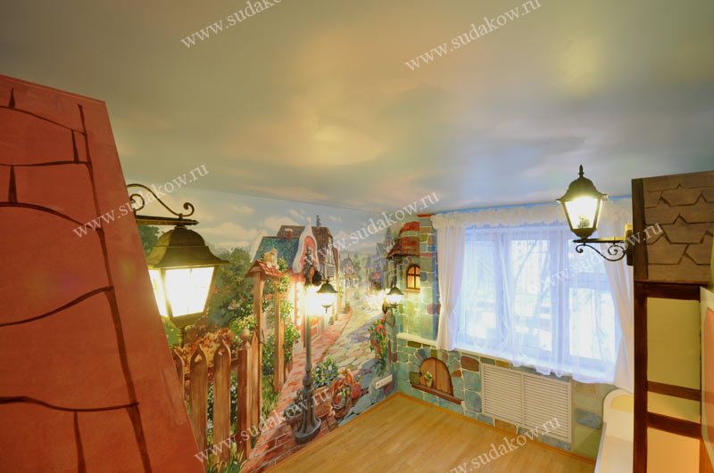 фото декоративных фонариков на стену в детской комнате