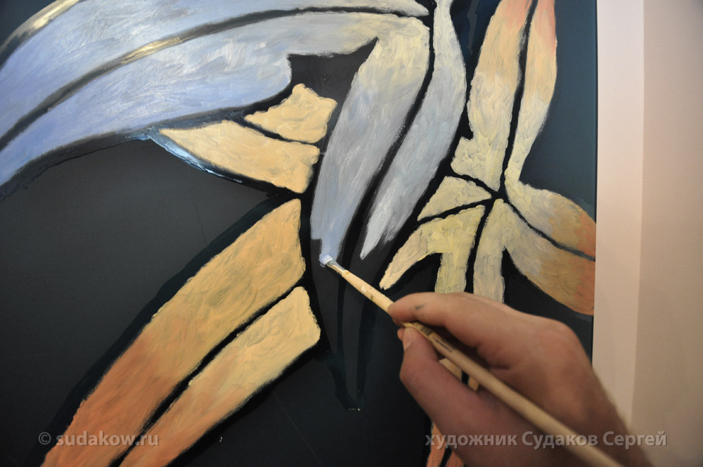 рисунок на стекле